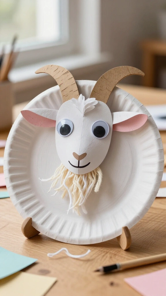 Paper plate goat