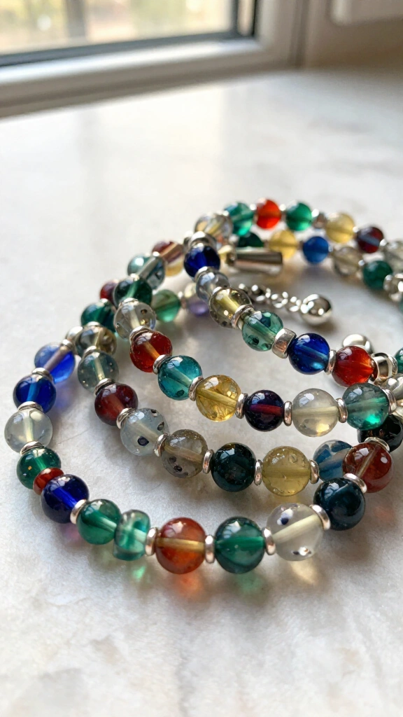 Beaded memory wire bracelets