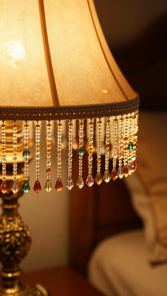 Beaded lampshade trim