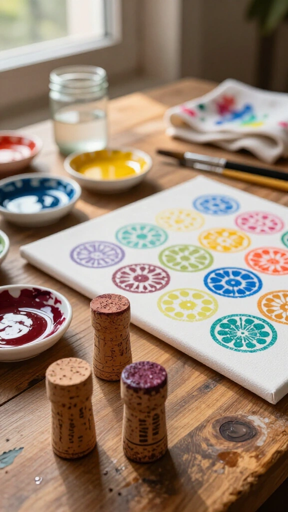 Cork stamp art