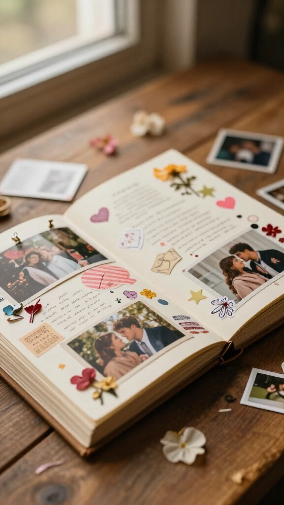 DIY scrapbook of your relationship