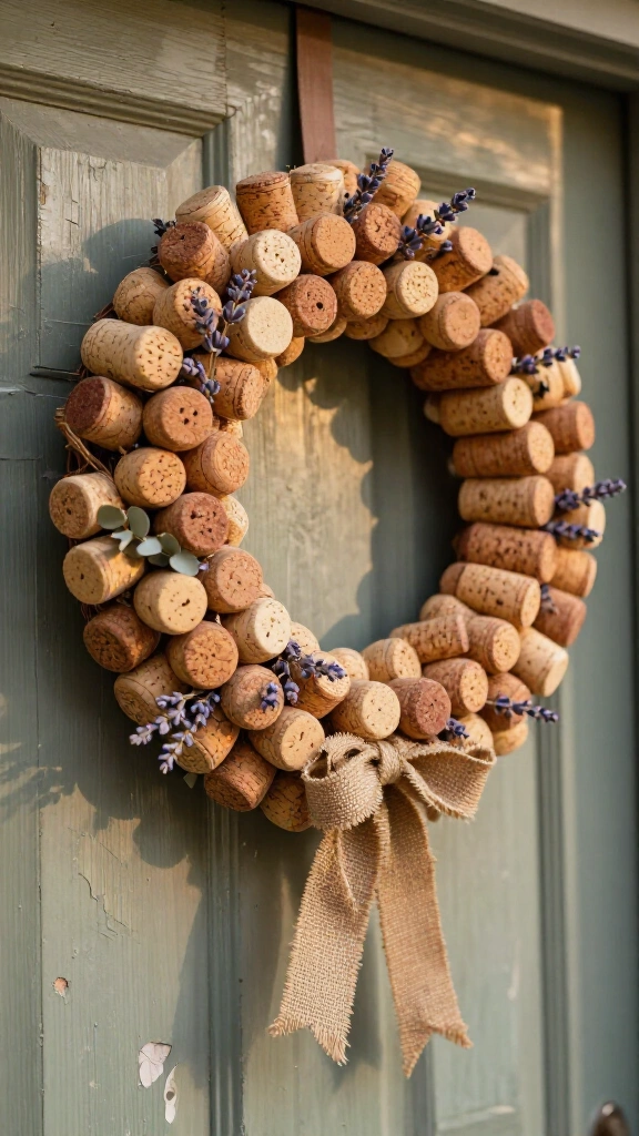 Cork wreath