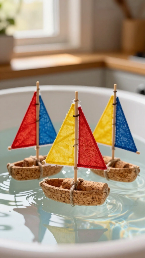 Cork mini boats
