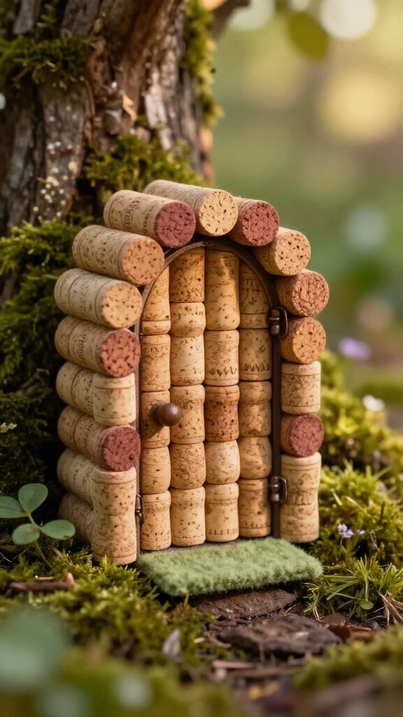Cork fairy door