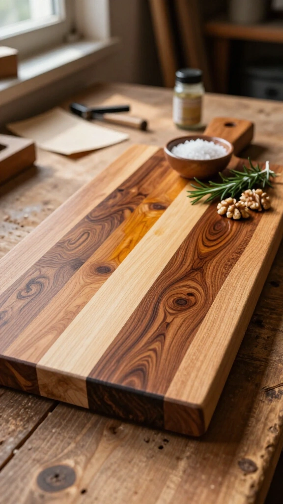 Scrap wood serving board