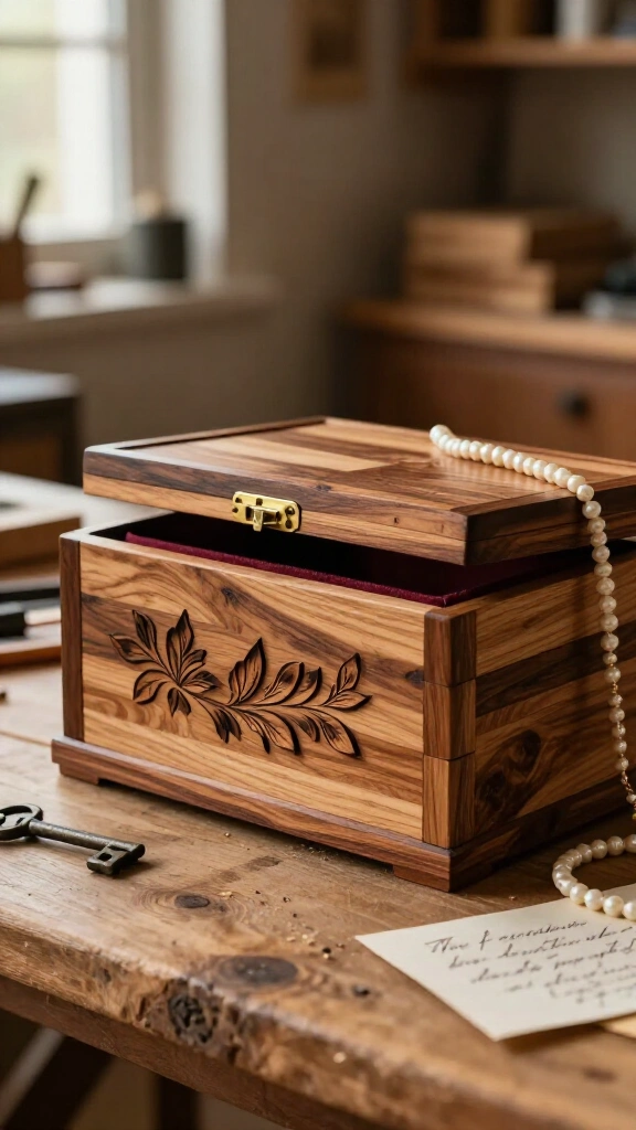 Wooden keepsake box