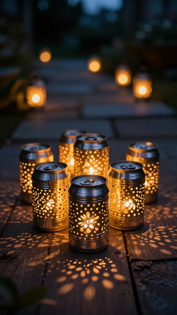 Soda can lanterns