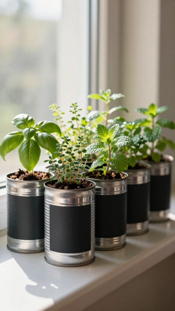 Mini herb garden planters