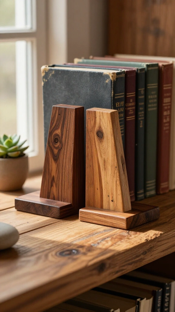 Scrap wood bookends