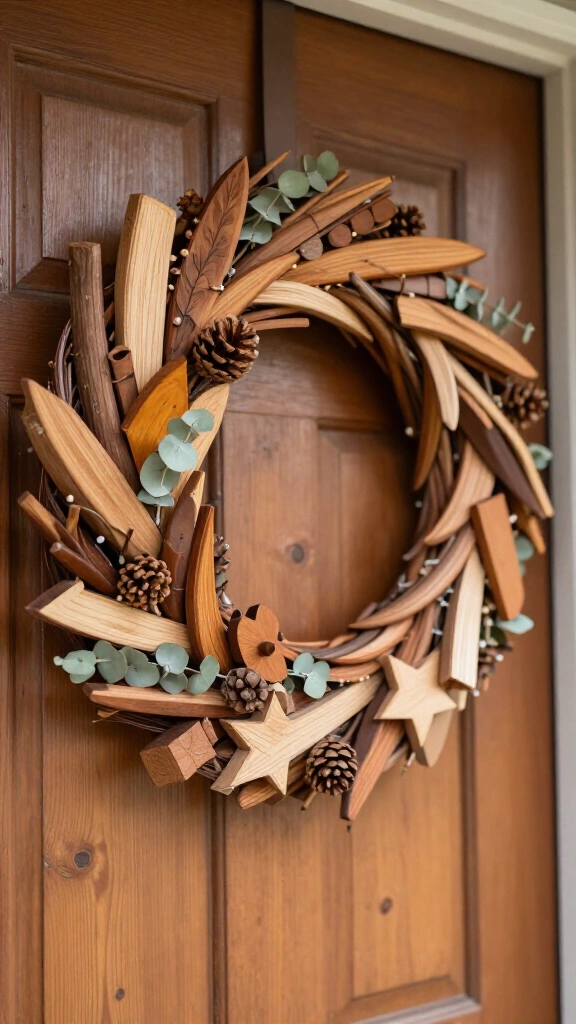 Scrap wood wreath
