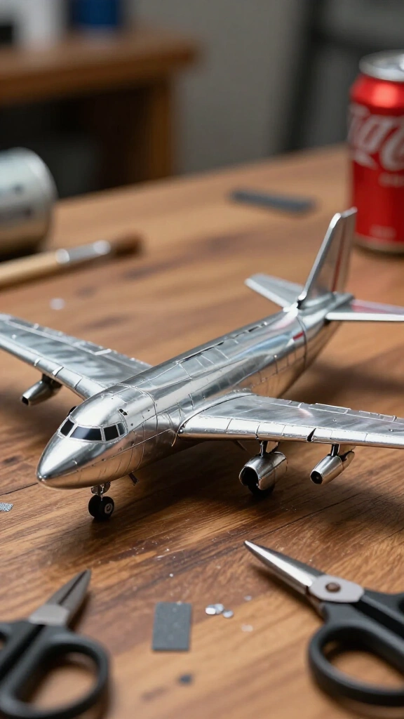 Soda can airplane model