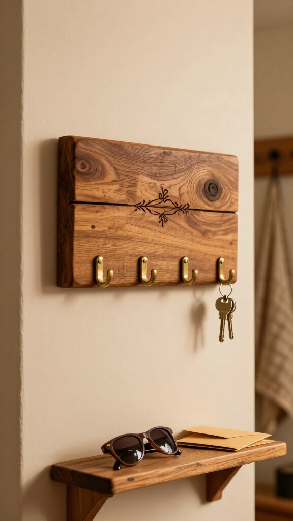 Scrap wood key holder