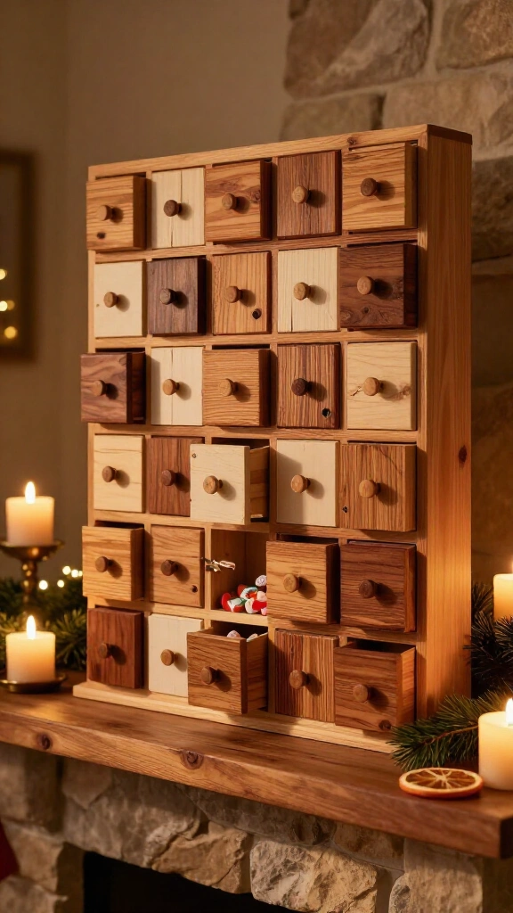 Wooden advent calendar