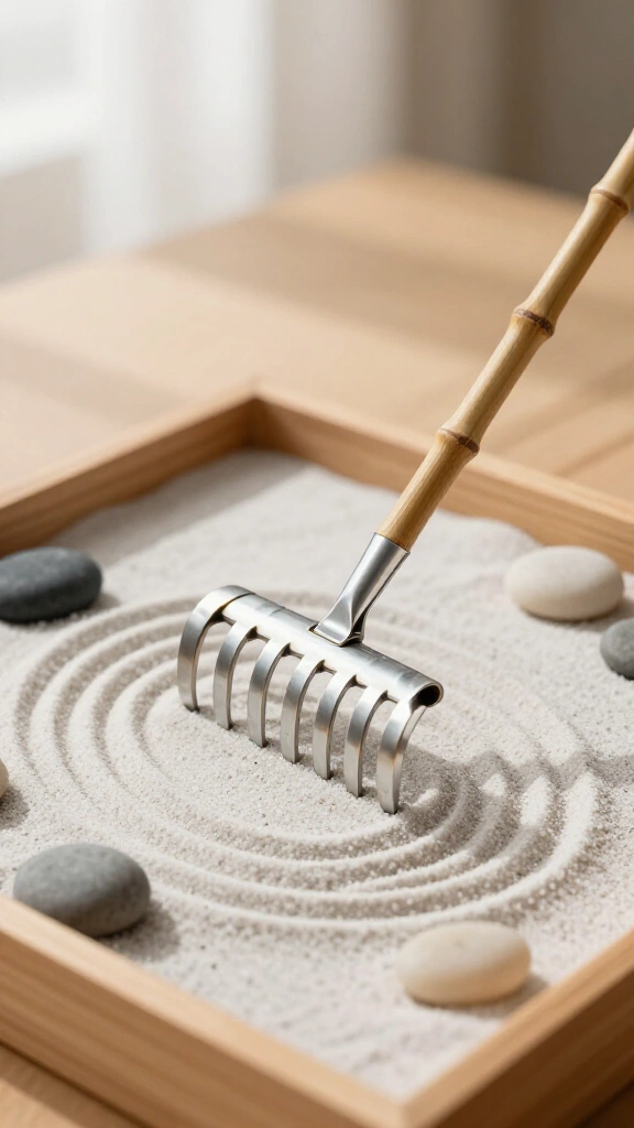 Soda can zen garden rake