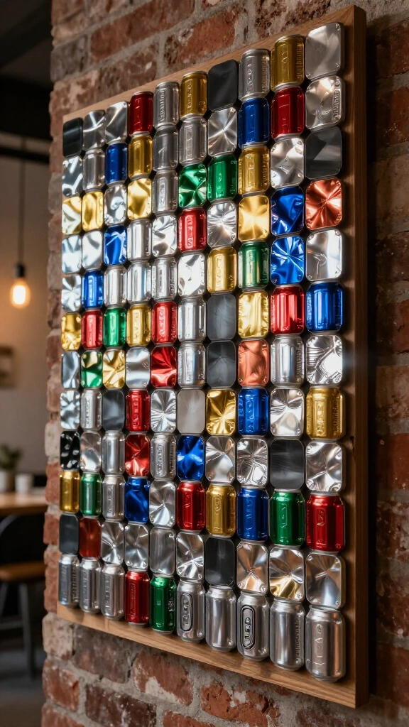 Soda can wall art