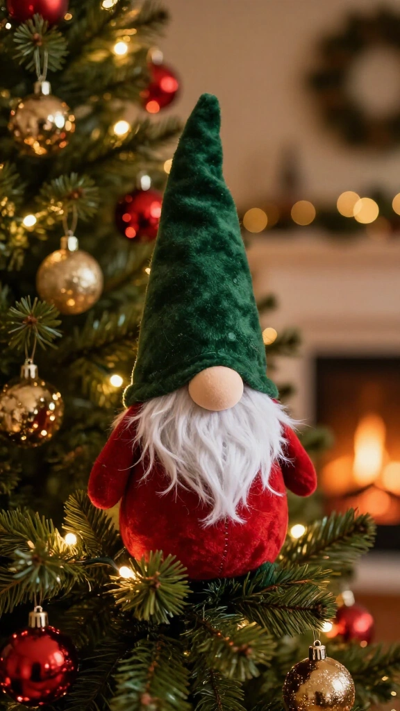 Gnome Christmas tree topper