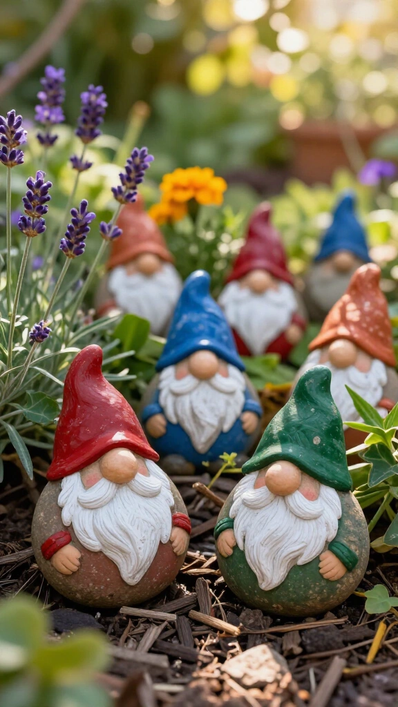 Gnome garden stones