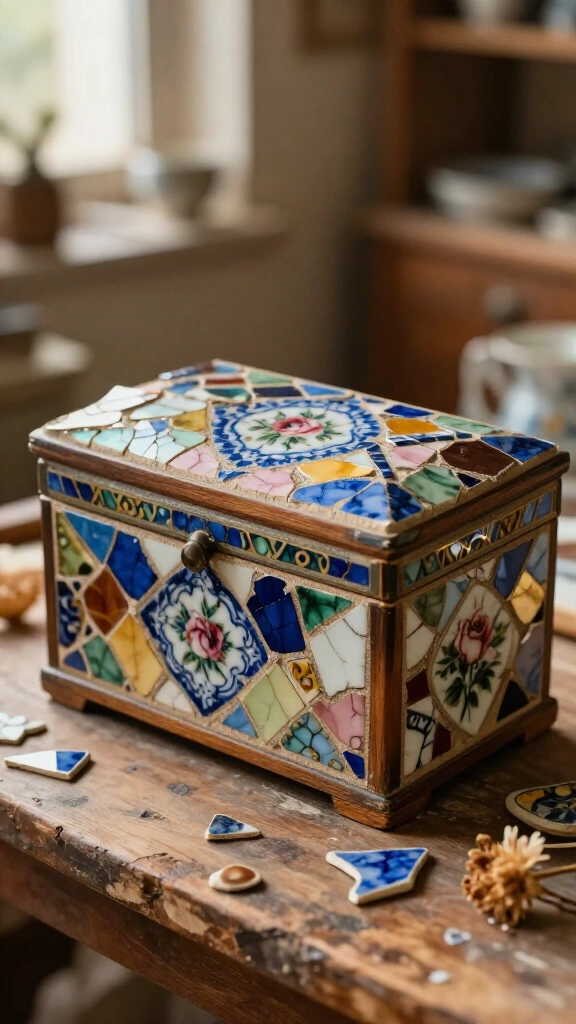 Mosaic keepsake box