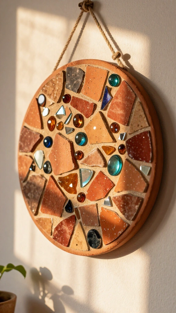 Mosaic terracotta wall hanging