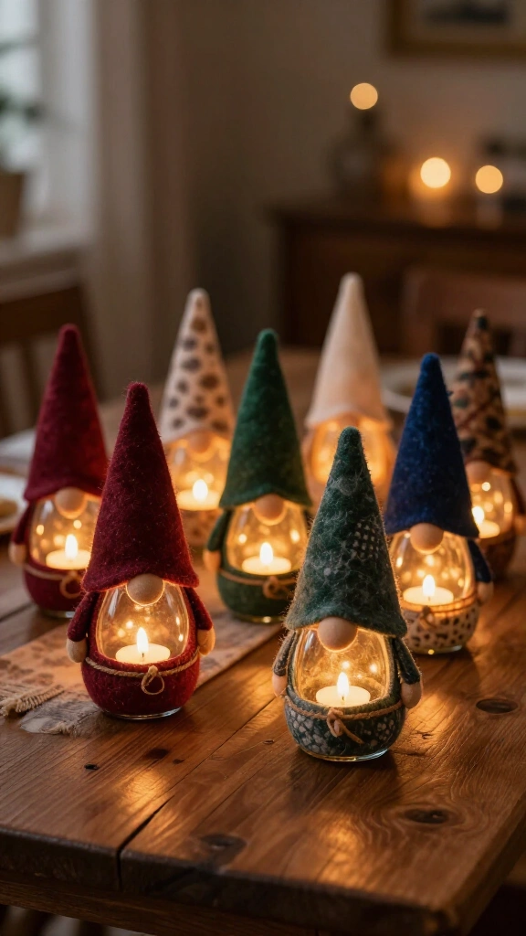 Gnome candle holders
