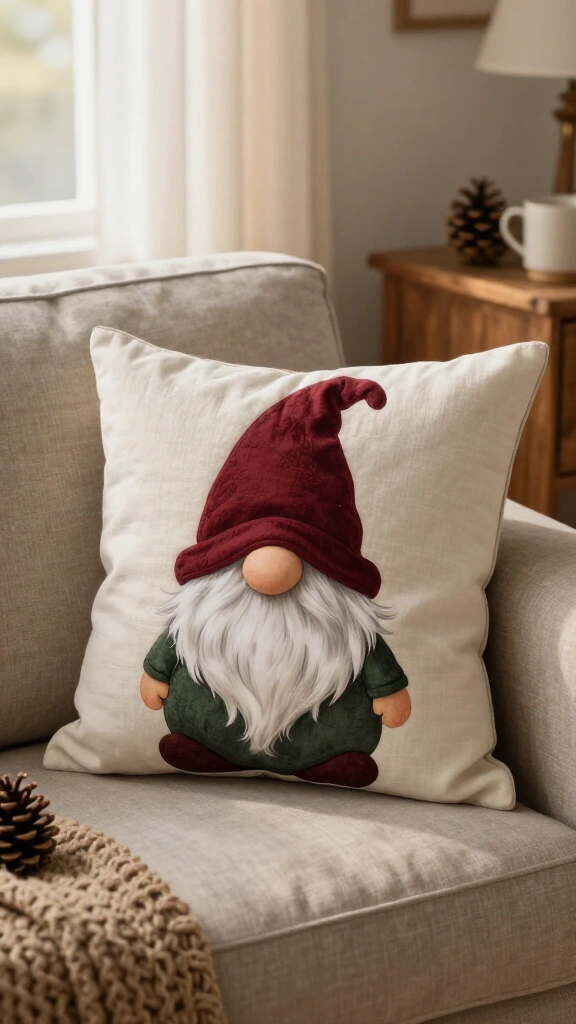 Gnome pillow cover