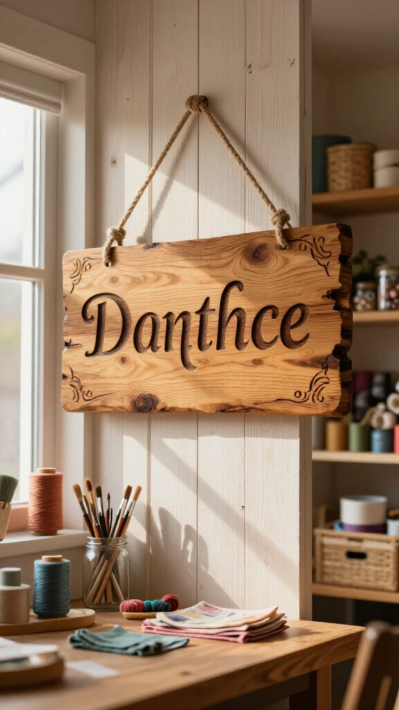 DIY craft room sign