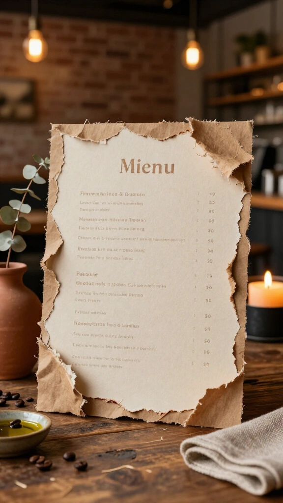 Diseño de menús para restaurantes o eventos
