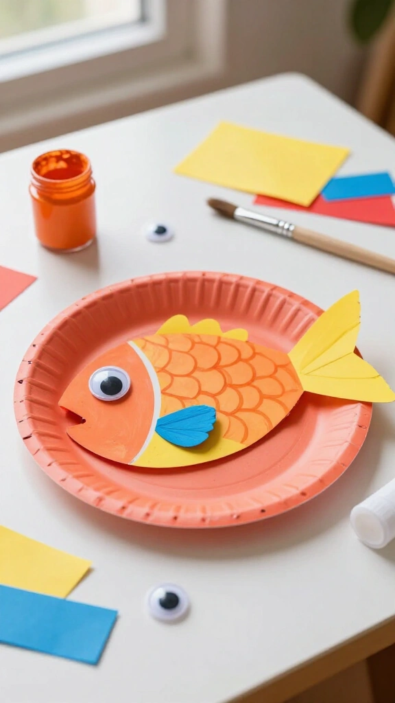 Paper plate fish