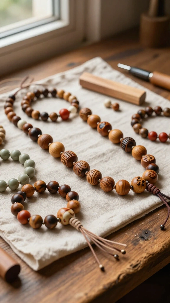 Wooden bead jewelry