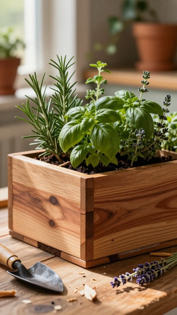 Wooden planter boxes