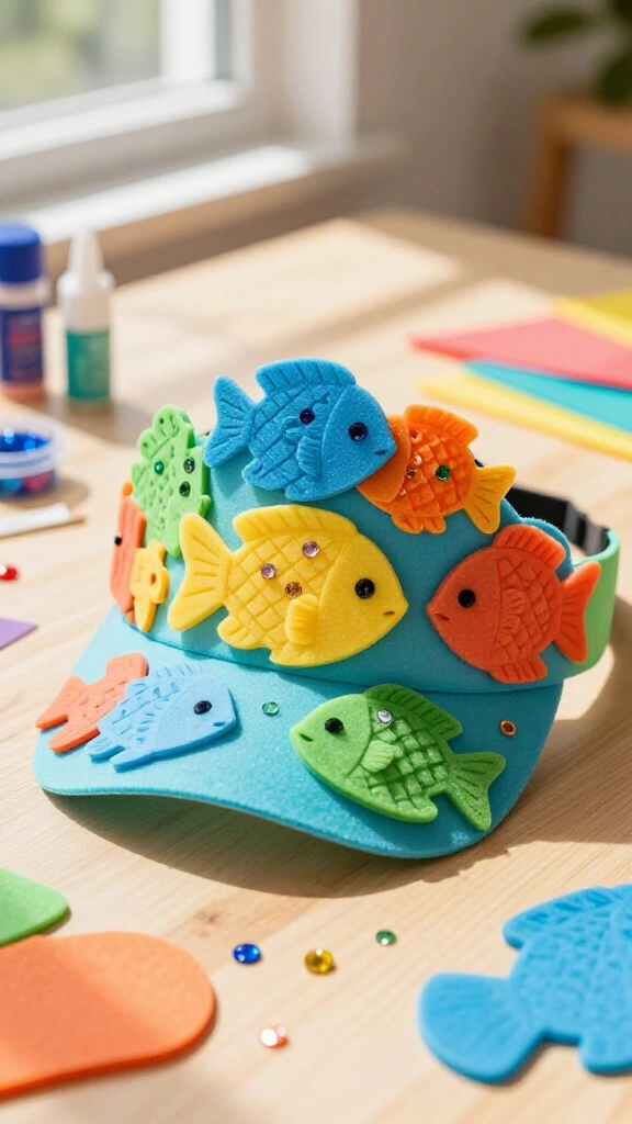 Foam fish visor