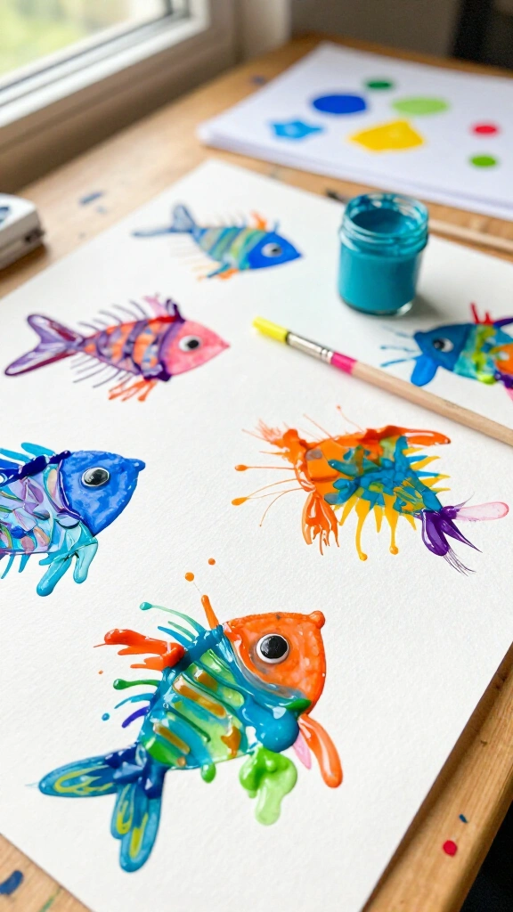 Straw blown fish