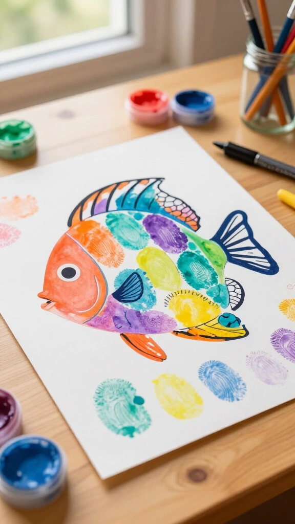 Fingerprint fish art
