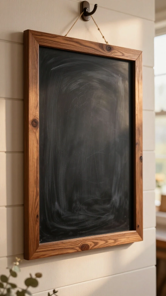 Wooden chalkboard