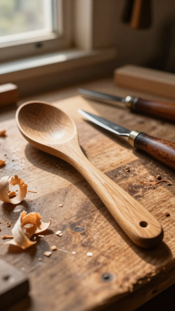 Wooden spoon carving