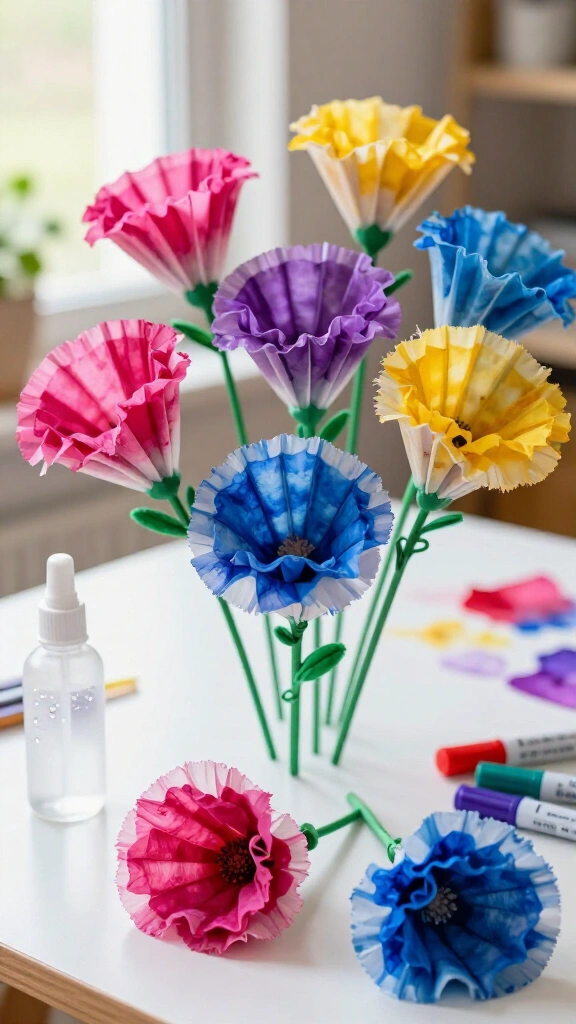 Coffee filter flowers