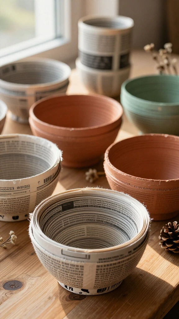Paper coil bowls