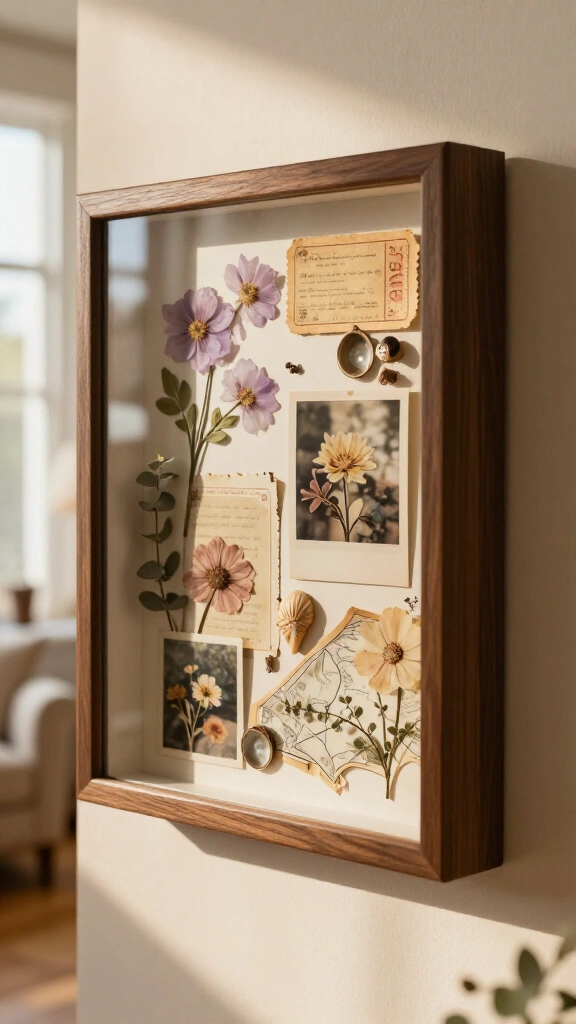 Shadow box memory display