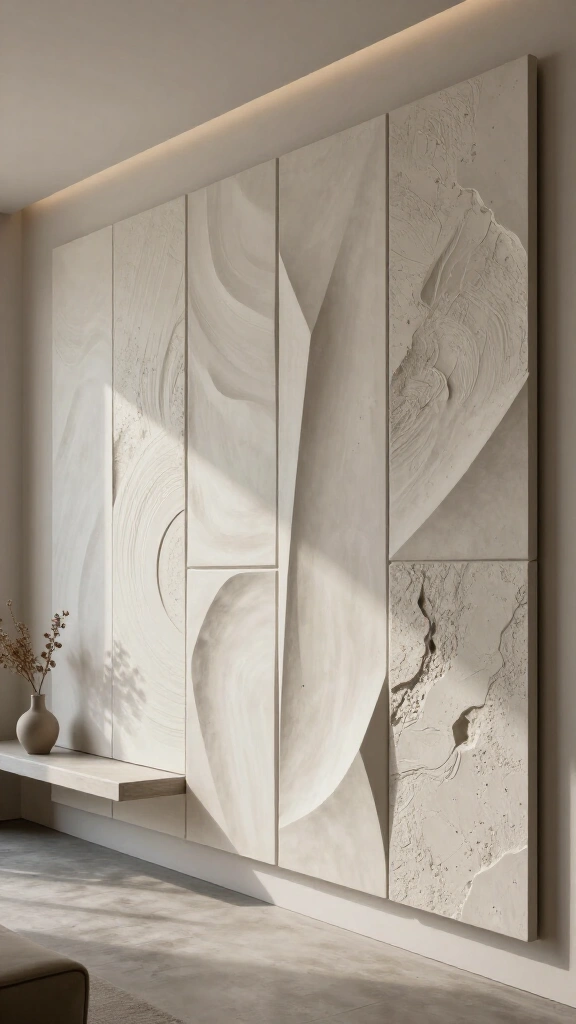 Plaster texture wall panels