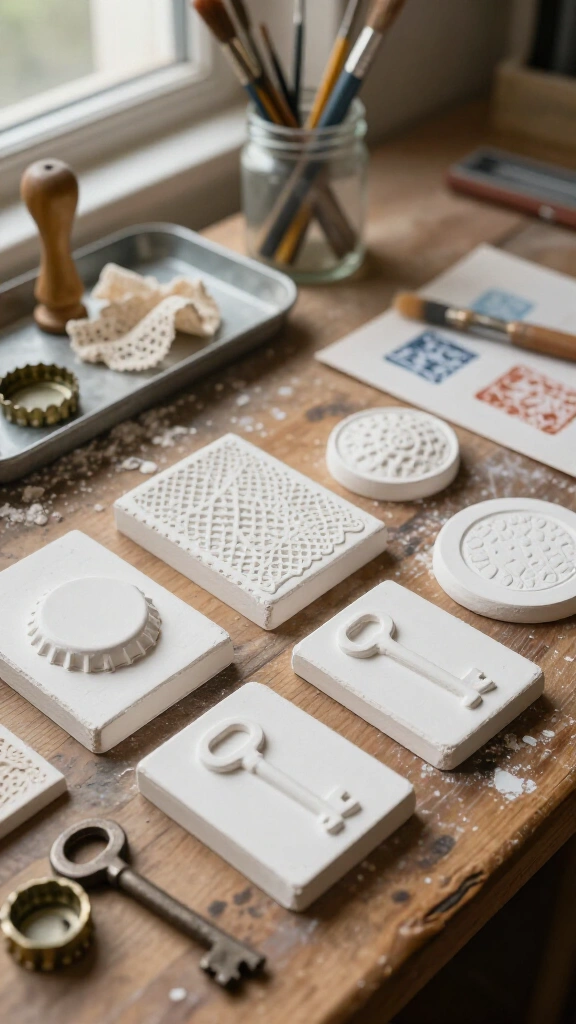 Plaster texture stamps