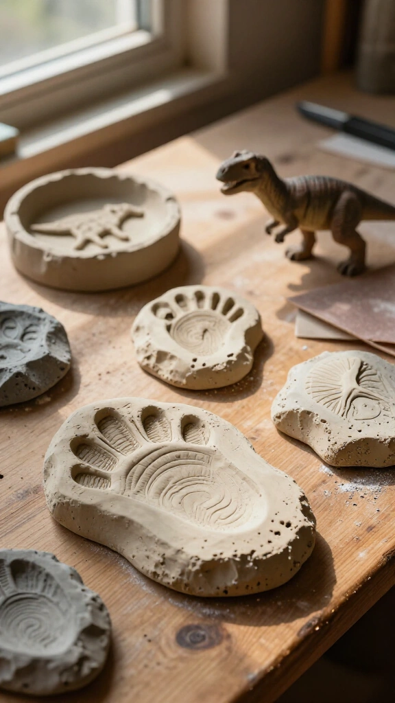 Plaster of Paris fossil replicas