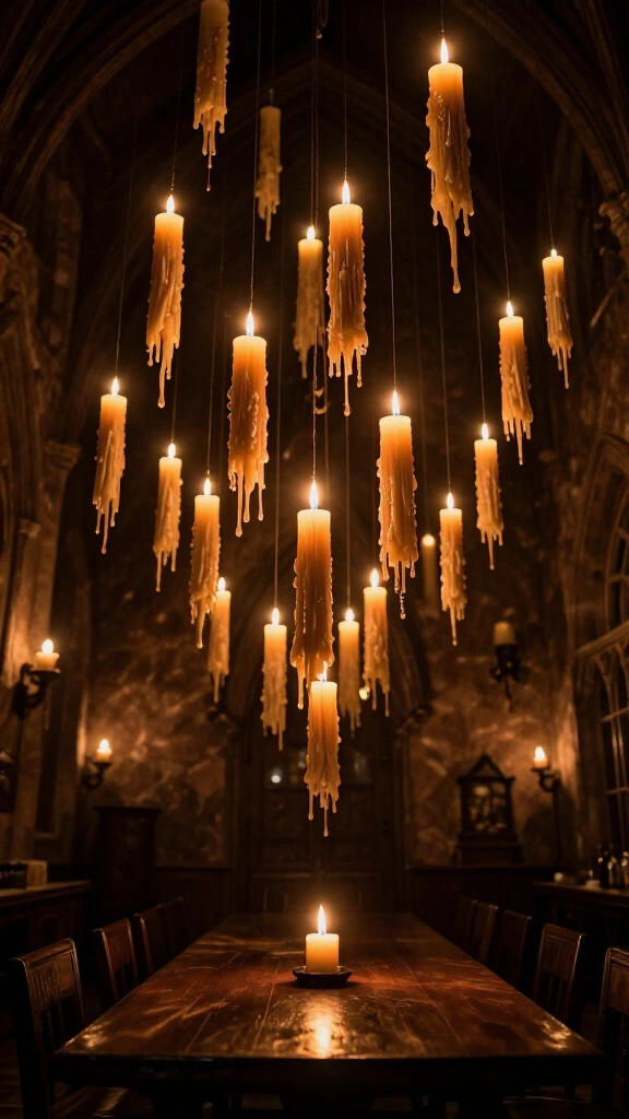 Floating candle ceiling display