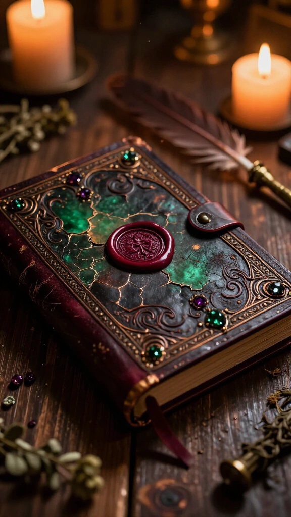 Spell book journal cover