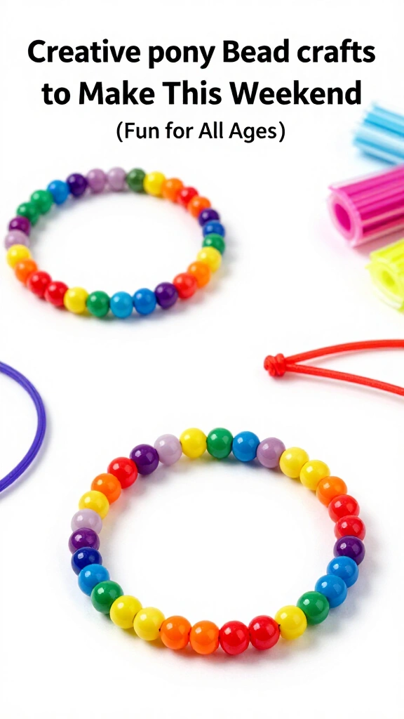 Rainbow pony bead bracelets