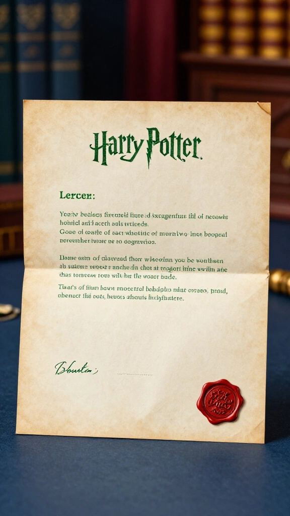 Hogwarts acceptance letter replica