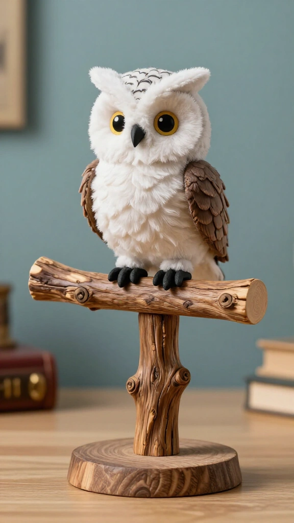 DIY owl perch with Hedwig