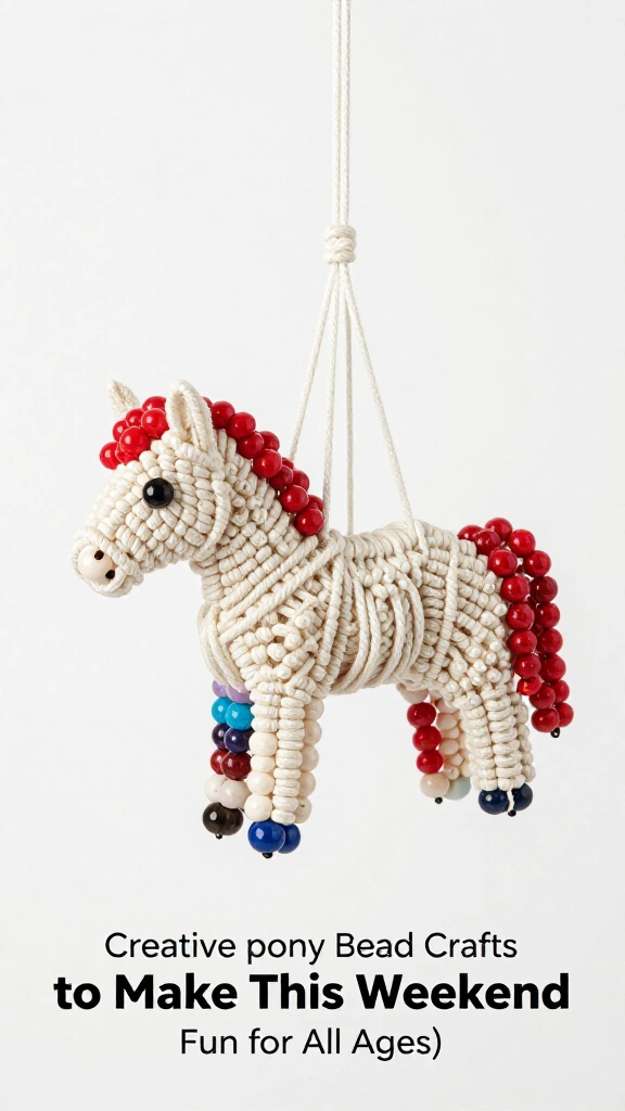 Pony bead plant hangers