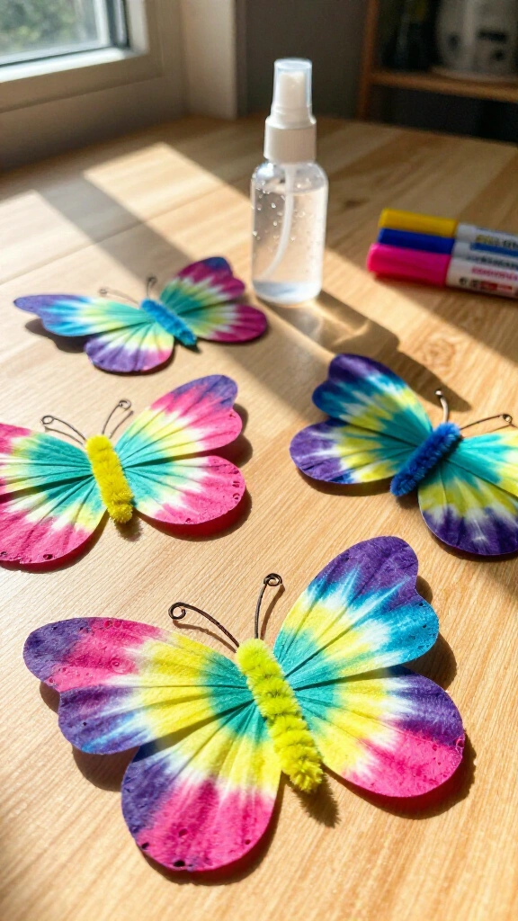 Tie-Dye Coffee Filter Butterflies