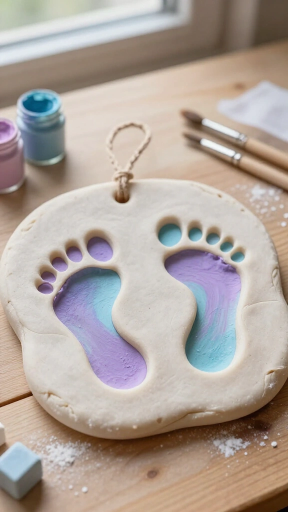 Salt Dough Butterfly Footprints