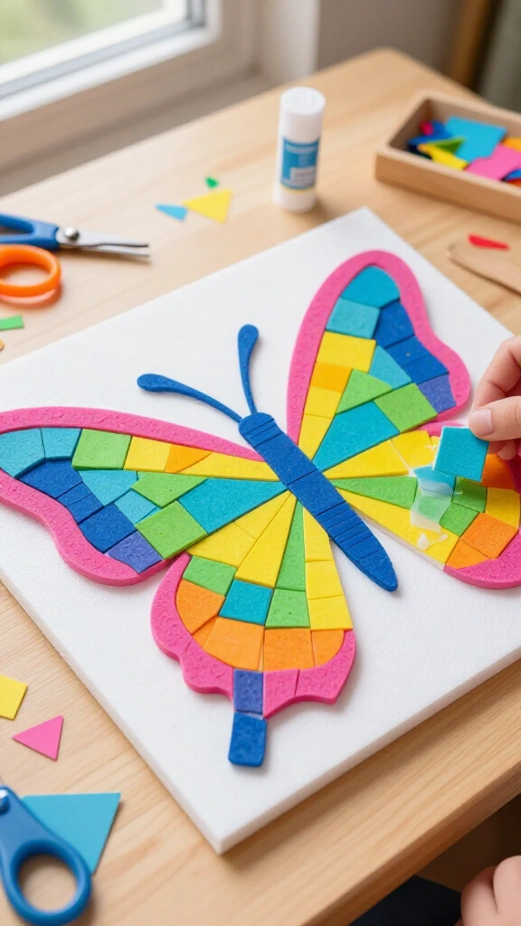 Mosaic Foam Board Butterflies